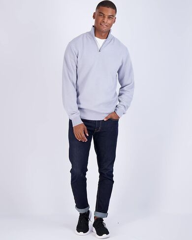 Real Essentials 3 Pack: Men's Long-Sleeve Soft Touch Quarter-Zip Sweater in Saudi Arabia