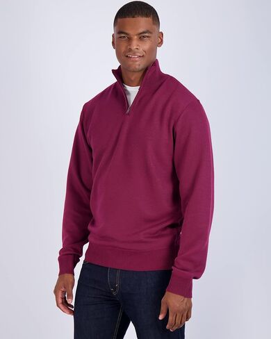 Real Essentials 3 Pack: Men's Long-Sleeve Soft Touch Quarter-Zip Sweater in Saudi Arabia