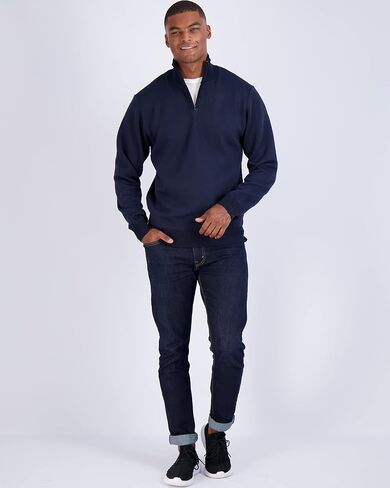 Real Essentials 3 Pack: Men's Long-Sleeve Soft Touch Quarter-Zip Sweater in Saudi Arabia