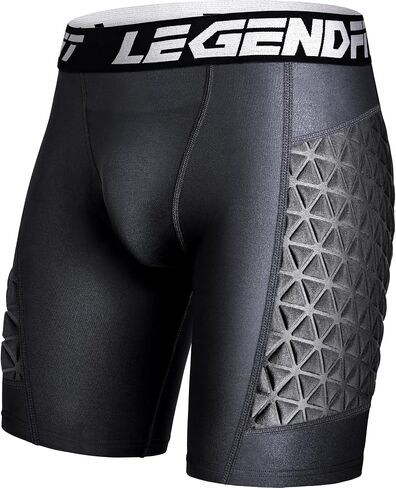 شورت بيسبول منزلق للشباب من Legendfit مع جيب على شكل كوب (بدون كوب) ملابس داخلية رياضية مضغوطة واقية لكرة القدم in Kuwait