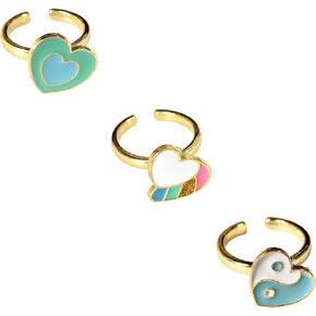 3Pcs Fidget Anxiety Rings Adjustable Rings Open Daisy Butterfly Yingyang Unicorn Spinner Rings for Anxiety Stackable Rings Stress Anxiety Relief Rings for Women Girl Best Present for Birthday Holiday Aniversary
