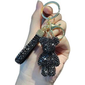 Tarieson Bling Cute Teddy Bear Car Key-chain Accessories Decorations Pendants with Sparkly Rhinestone