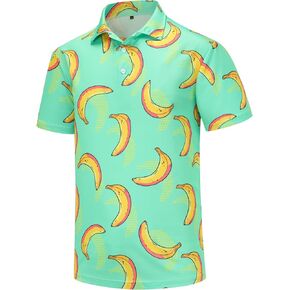 Golf Shirts for Men Dry Fit Short Sleeve Mens Golf Shirt Performance Moisture Wicking Polo Shirts Funny Golf Polo Shirts