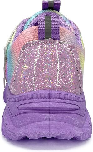 أحذية رياضية للفتيات أحذية الأميرة إلسا أحذية رياضية للجري غير قابلة للانزلاق وشريط فيلكرو شبكي خفيف الوزن وخطاف وحلقة سهلة الارتداء على قوس قزح أحذية مشي كاجوال للفتيات in Kuwait