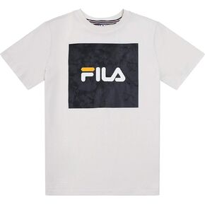 تي شيرت علوي بأكمام قصيرة وشعار كلاسيكي للأولاد من Fila