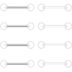 Ruifan Clear UV Flexible Bioflex Acrylic Body Piercing Jewelry Kit Set for Nose Septum Horseshoe Earring Eyebrow Tongue Nipple Lip Ring Stud 14G 16G in Saudi Arabia