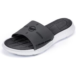 صنادل رجالية من Grand Attack مع وسادة ناعمة، صنادل رياضية مسطحة مفتوحة من الأمام للرجال مضادة للانزلاق للرجال للشاطئ والرياضة والاستحمام والمدرب المائي في الأماكن المغلقة والخارجية in Kuwait