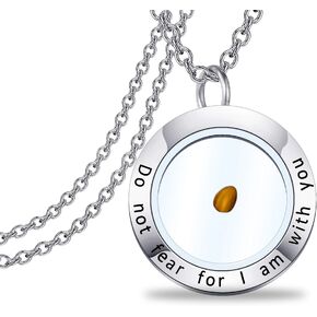 WUSUANED Mustard Seed Faith Necklace Seed Charm With Bible Verse Inscription Christian Pendant Religious Jewelry Inspirational Christian Gift For Women Girls in Saudi Arabia