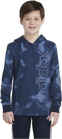 adidas Boys' Long Sleeve Hooded Printed Tee in Saudi Arabia