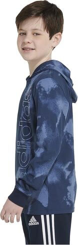adidas Boys' Long Sleeve Hooded Printed Tee in Saudi Arabia