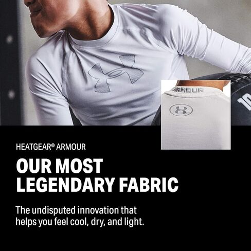تي شيرت بأكمام طويلة للأولاد مكتوب عليه HeatGear Armour من Under Armour in Saudi Arabia