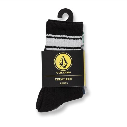 Volcom Boys' Full Stone 3 Pack Sock, Multi, One Size in Saudi Arabia