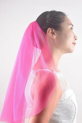 FANFAN العازبة الحجاب التألق متعة حفلة الحجاب العروس لتكون هدية الزفاف دش الزفاف الحجاب بريق الحجاب الزفاف للنساء Y066 in Kuwait