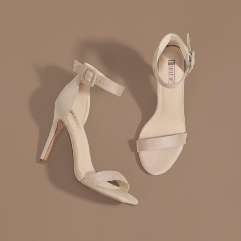 IDIFU IN4 High Heels for Women Dressy Stiletto Open Toe Heeled Sandals | Ankle Strap, Sexy Comfortable Heel Shoes for Wedding Party Homecoming Bridal Prom Bridal Prom in Saudi Arabia