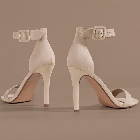 IDIFU IN4 High Heels for Women Dressy Stiletto Open Toe Heeled Sandals | Ankle Strap, Sexy Comfortable Heel Shoes for Wedding Party Homecoming Bridal Prom Bridal Prom in Saudi Arabia