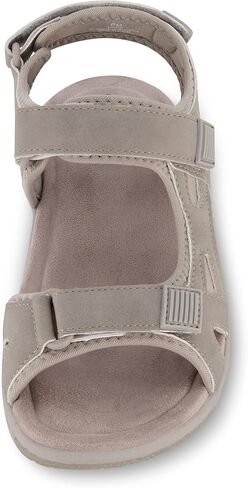 CUSHIONAIRE Women's Pace comfort footbed outdoor sandal with adjustable straps and +Memory Foam, Wide Widths Available, Grey 8.5 in Saudi Arabia