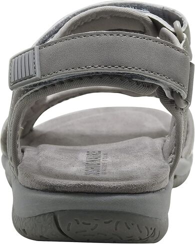 CUSHIONAIRE Women's Pace comfort footbed outdoor sandal with adjustable straps and +Memory Foam, Wide Widths Available, Grey 8.5 in Saudi Arabia