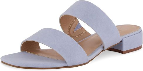CUSHIONAIRE Women's Nolita two band low block heel slide sandal +Memory Foam and Wide Widths Available in Saudi Arabia