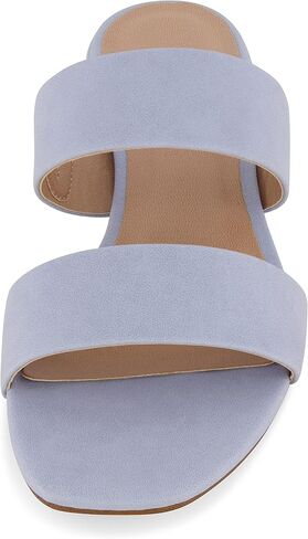 CUSHIONAIRE Women's Nolita two band low block heel slide sandal +Memory Foam and Wide Widths Available in Saudi Arabia