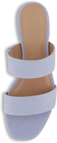 CUSHIONAIRE Women's Nolita two band low block heel slide sandal +Memory Foam and Wide Widths Available in Saudi Arabia