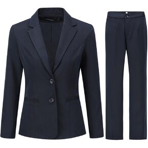YYNUDA Women's Business Suit Set Lady 2 Piece Blazer and Jacket Two Button Solid Slim Fit for Office Work Pantsuit in Kuwait