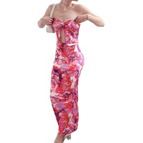 Abendidian المرأة 2 قطعة ماكسي تنورة الدانتيل شير المحاصيل الأعلى Bodycon تنانير طويلة بلا أكمام Y2k تنورة علوية مجموعة كلوبوير الطرف in Kuwait