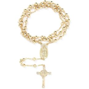 Me Plus 6mm CCB Beads Alloy Crucifix Cross Pendant Rosary Catholic Necklace 20" in Saudi Arabia