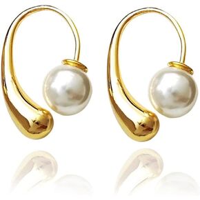 Pearl Water Drop Earrings 18k Gold Plated Earrings for Women in Saudi Arabia