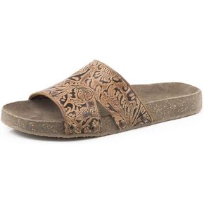 ROPER Womens Black White Hair on Slide