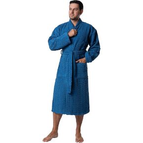 BAGNO MILANO Mens Robes, Turkish Cotton Soft Plush Mens Bathrobes, Kimono Robe