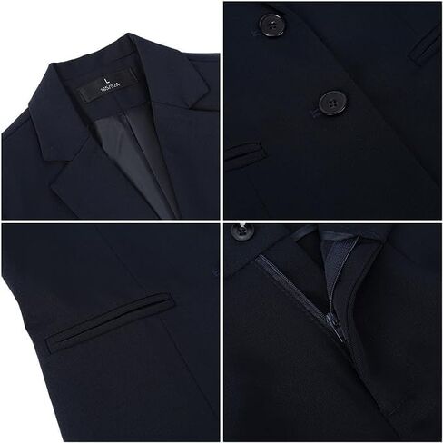 YYNUDA Women's Business Suit Set Lady 2 Piece Blazer and Jacket Two Button Solid Slim Fit for Office Work Pantsuit in Kuwait