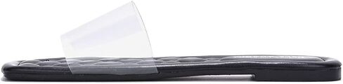 Cape Robbin Keko Sandals Slides for Women, Clear Womens Mules Slip On Shoes in Kuwait