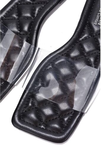 Cape Robbin Keko Sandals Slides for Women, Clear Womens Mules Slip On Shoes in Kuwait
