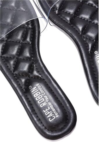 Cape Robbin Keko Sandals Slides for Women, Clear Womens Mules Slip On Shoes in Kuwait