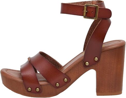 CUSHIONAIRE Women's Sandra Faux Wood Sandal +LiteSole Technology, Wide Widths Available in Saudi Arabia