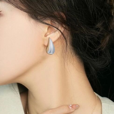 Gold Earrings for Women Girls, 14K Gold Plated Lightweight Gold Hoop Earrings Hypoallergenic Gold Earrings for Women Trendy Fashion Jewelry Gifts for Women Girls in Kuwait