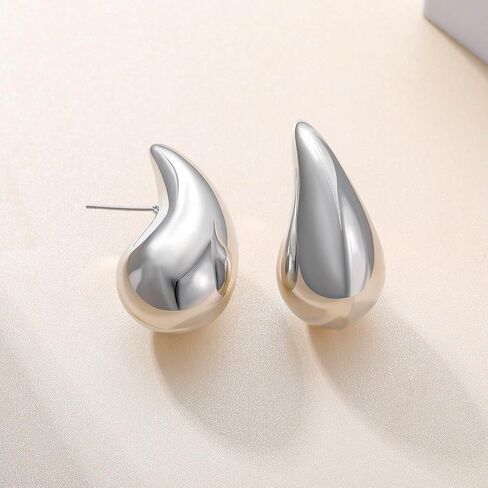 Gold Earrings for Women Girls, 14K Gold Plated Lightweight Gold Hoop Earrings Hypoallergenic Gold Earrings for Women Trendy Fashion Jewelry Gifts for Women Girls in Kuwait