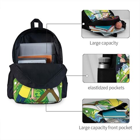 Cartoon Backpack Travel Backpacks 3d Printed Casual Big Capacity Backpacks With side pockets in Saudi Arabia