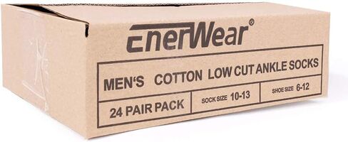 جوارب EnerWear-Coolmax للجنسين 24P/10P من القطن والصوف ذات قصة منخفضة بدون عرض للكاحل in Kuwait