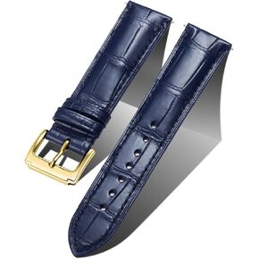 BINLUN Alligator Leather Watch Band Crocodile Grain Leather Watch Straps Quick Release Replacment Classic Vintage Genuine Leather Watchband for Men Women Black Brown Blue 18mm 19mm 20mm 21mm 22mm 24mm