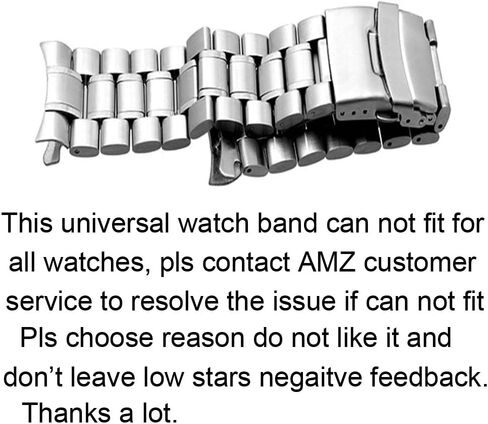 Curved End Replacement Watch Band 18mm 20mm 22mm 24mm Stainless Steel Watchband Double Lock Buckle Wrist Belt Watch Strap SB5ZWT in Kuwait