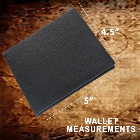F&L CLASSIC Mens Chain Wallet Large Capacity | RFID Blocking | Buffalo vintage Leather | Bi-Fold Big Hipster |186,buff-chain in Saudi Arabia