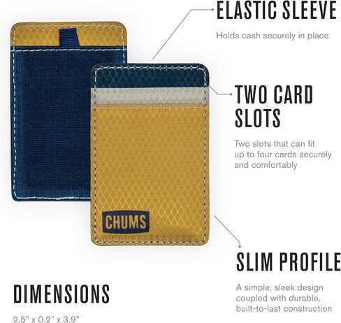 Chums Daily Wallet – Ultra Slim Wallet & Small Card Holder for Cash, ID and Credit Cards (Brown/Olive-Tan) in Saudi Arabia