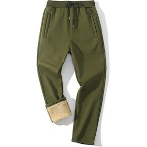 Gihuo Men's Winter Warm Fleece Pants Sherpa Fleece Lined Jogger Pants Sweatpants