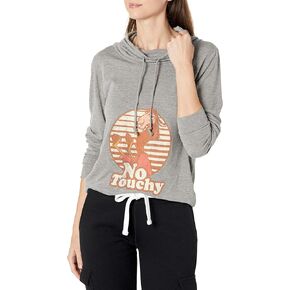 Fifth Sun Emporer's New Groove No Touchy Women's Long Sleeve Cowl Neck Pullover in Saudi Arabia