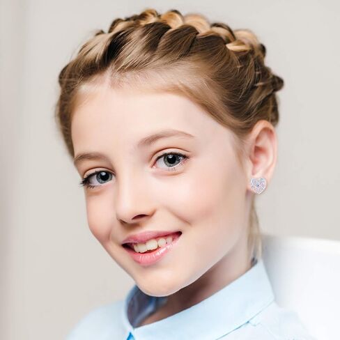 Hicdaw 25Pairs Kids Clip On Earrings Clip On Earrings for Girls Play Earrings for Party Favor Kids Princess Play Jewelry in Saudi Arabia