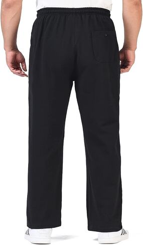 Zoulee Men's Casual Cotton Jogger Sweatpants Zipper Front Pants in Kuwait