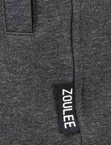 Zoulee Men's Casual Cotton Jogger Sweatpants Zipper Front Pants in Kuwait