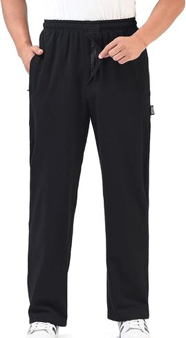 Zoulee Men's Casual Cotton Jogger Sweatpants Zipper Front Pants in Kuwait