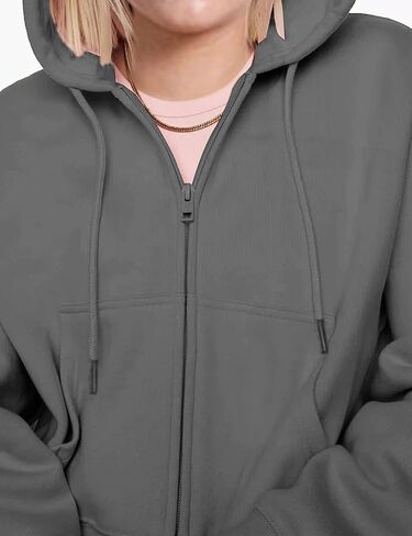 PUWEI Women's Casual Zip Up Drawstring Cropped Hoodie Hooded Crop Jacket Top with Pockets in Kuwait